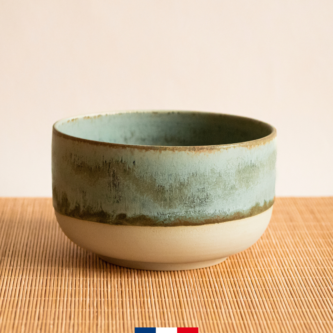 bol grès pour matcha balade dans les théiers - vert
